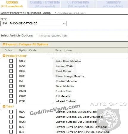 Cadillac Blackwing Options Leak Out Ahead Of Schedule